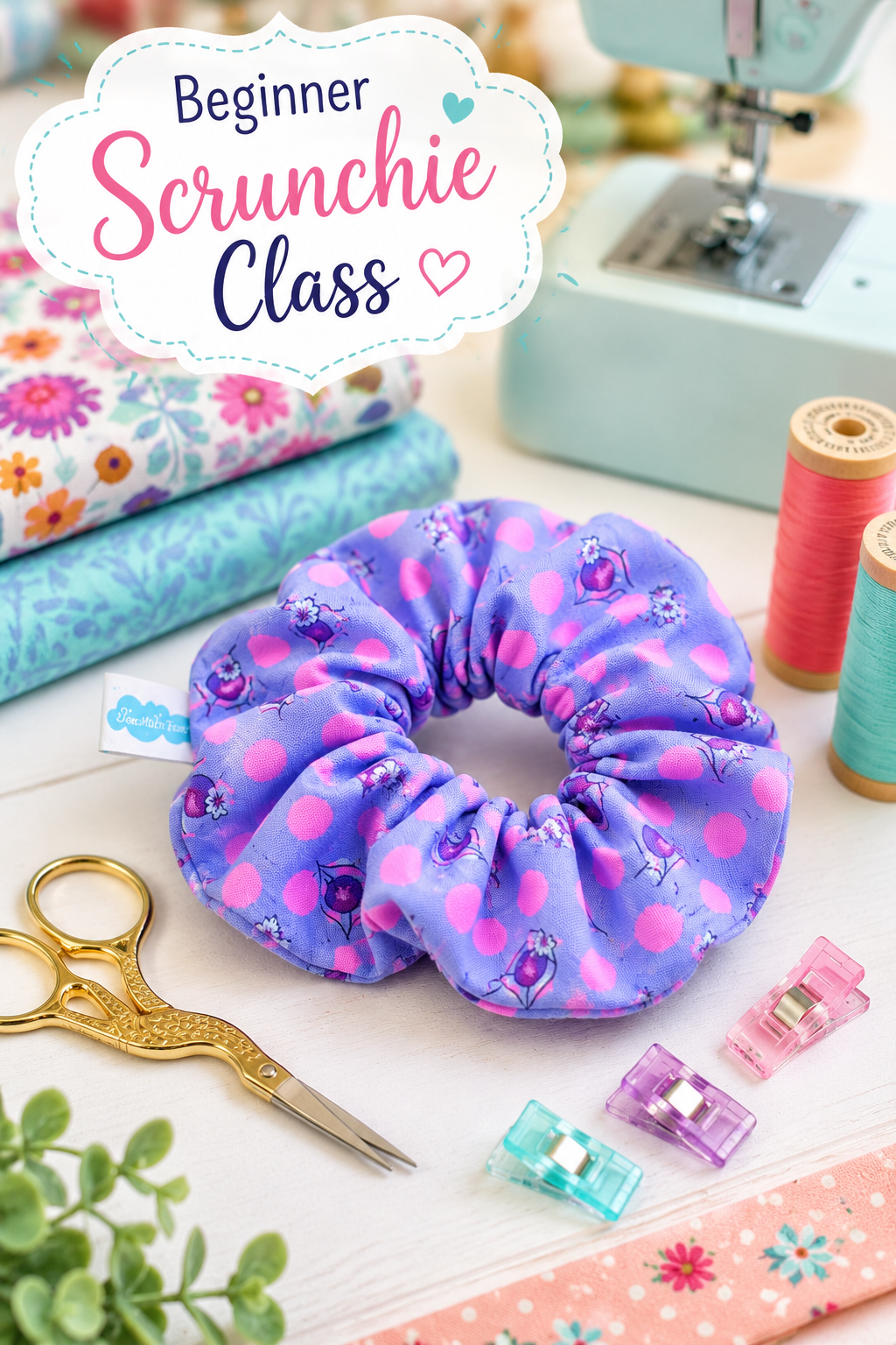 Beginner Sewing Class - Scrunchies