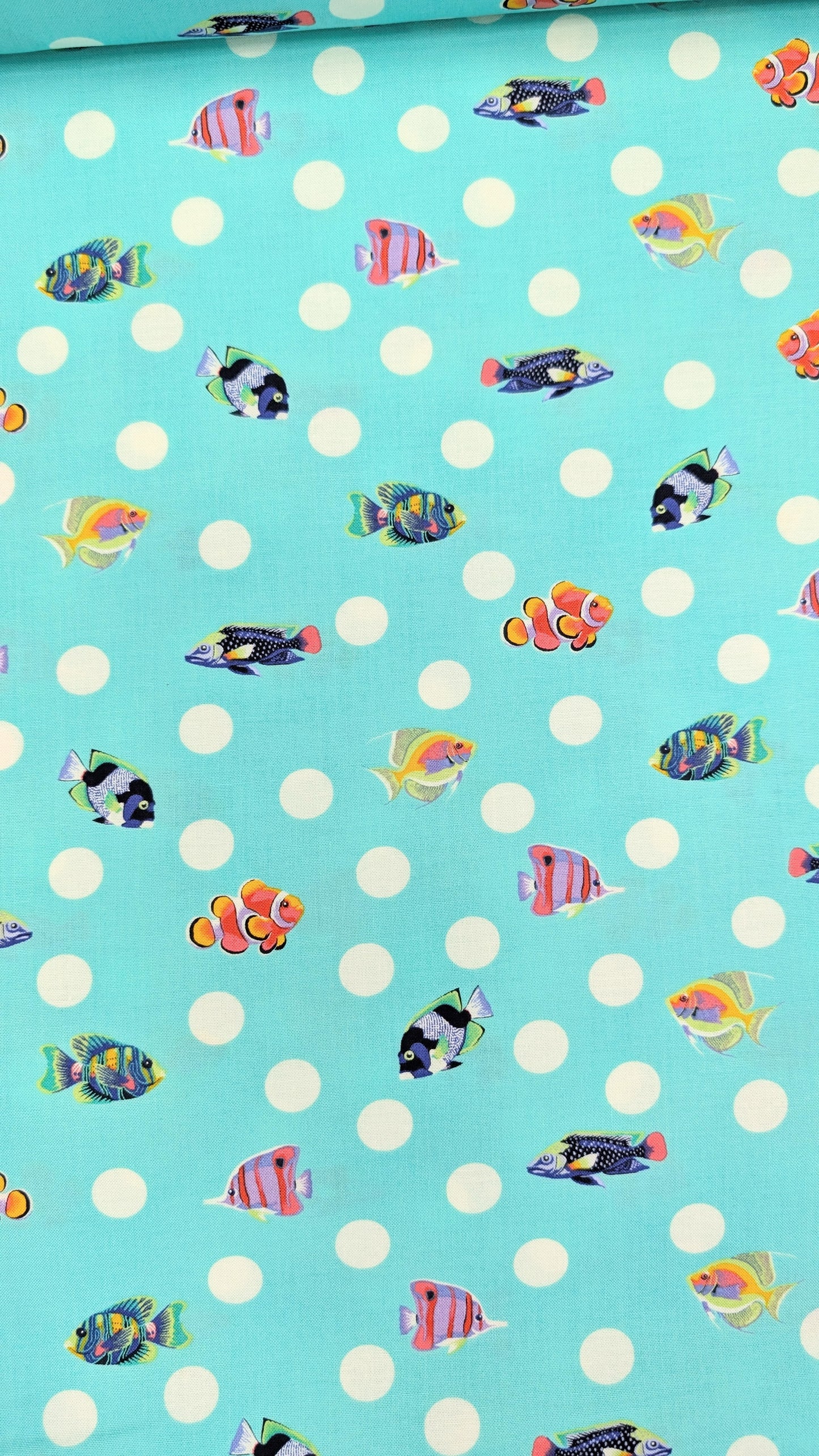 Free Spirit-Tula Pink- Floral Reef- School Crossing Seafoam