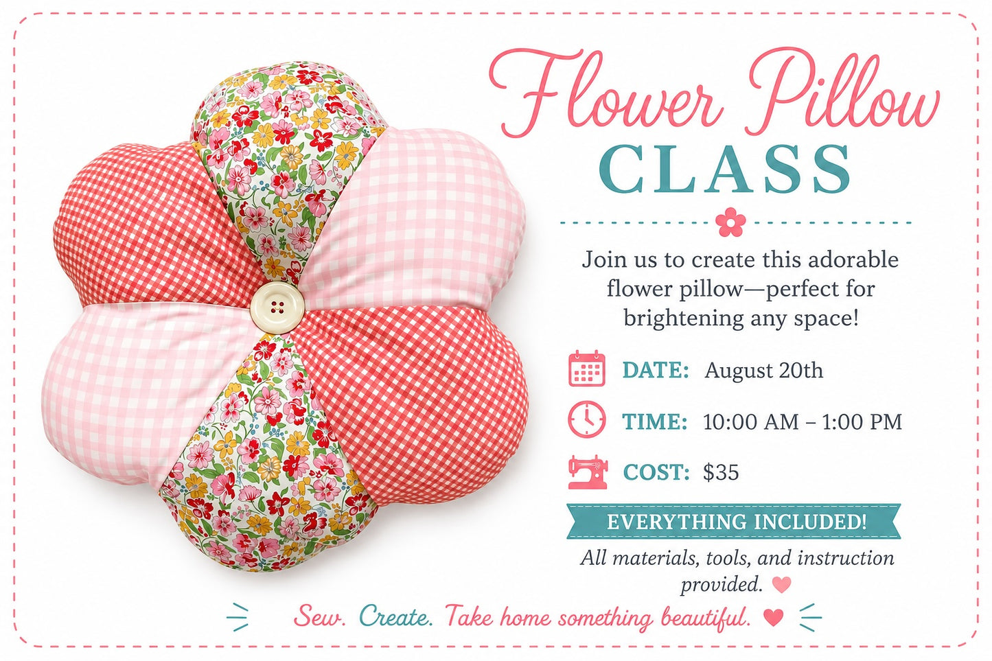 Flower Pillow Class