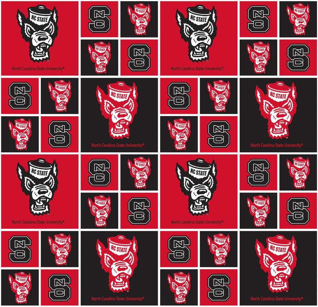 NC State Cotton Fabric Block