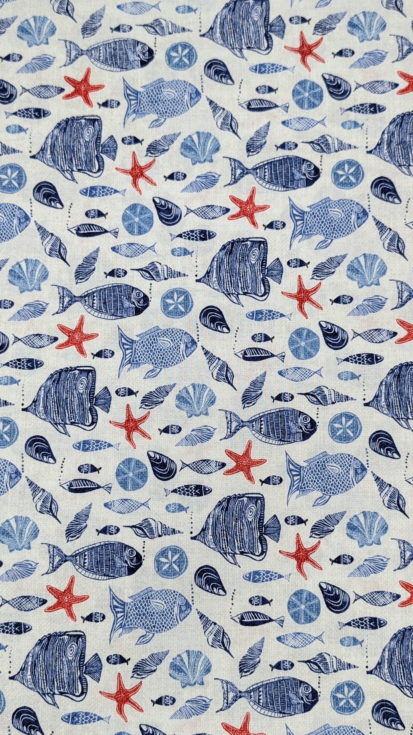 Northcott- Take Me to the Beach- Fish & Shells