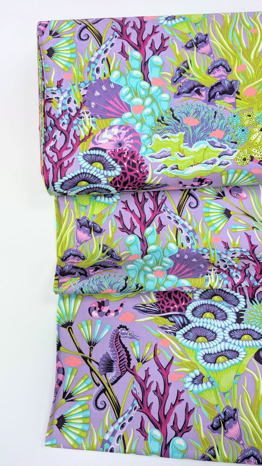 Free Spirit-Tula Pink- Floral Reef- What You Sew Ultraviolet