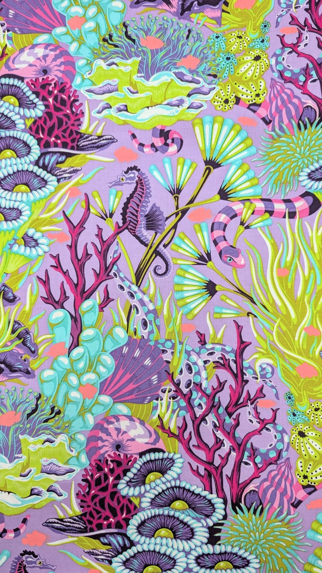 Free Spirit-Tula Pink- Floral Reef- What You Sew Ultraviolet
