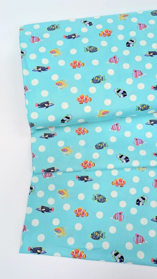 Free Spirit-Tula Pink- Floral Reef- School Crossing Seafoam