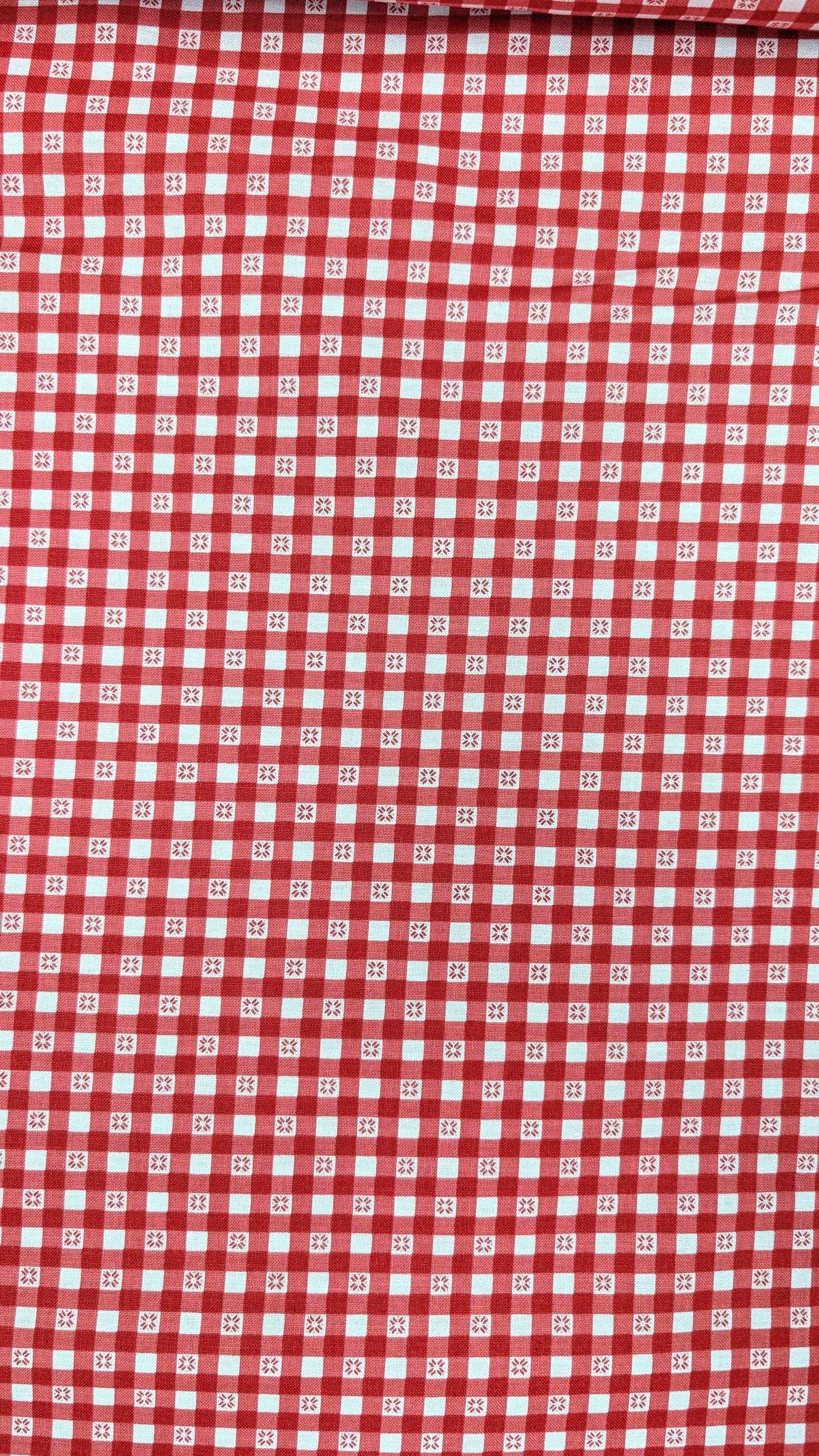 Northcott- Bernyard Christmas- Gingham Red