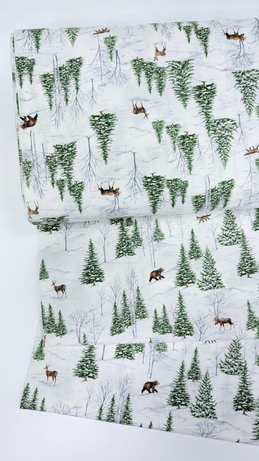 Northcott- Winter Woodland- Pine trees and animals