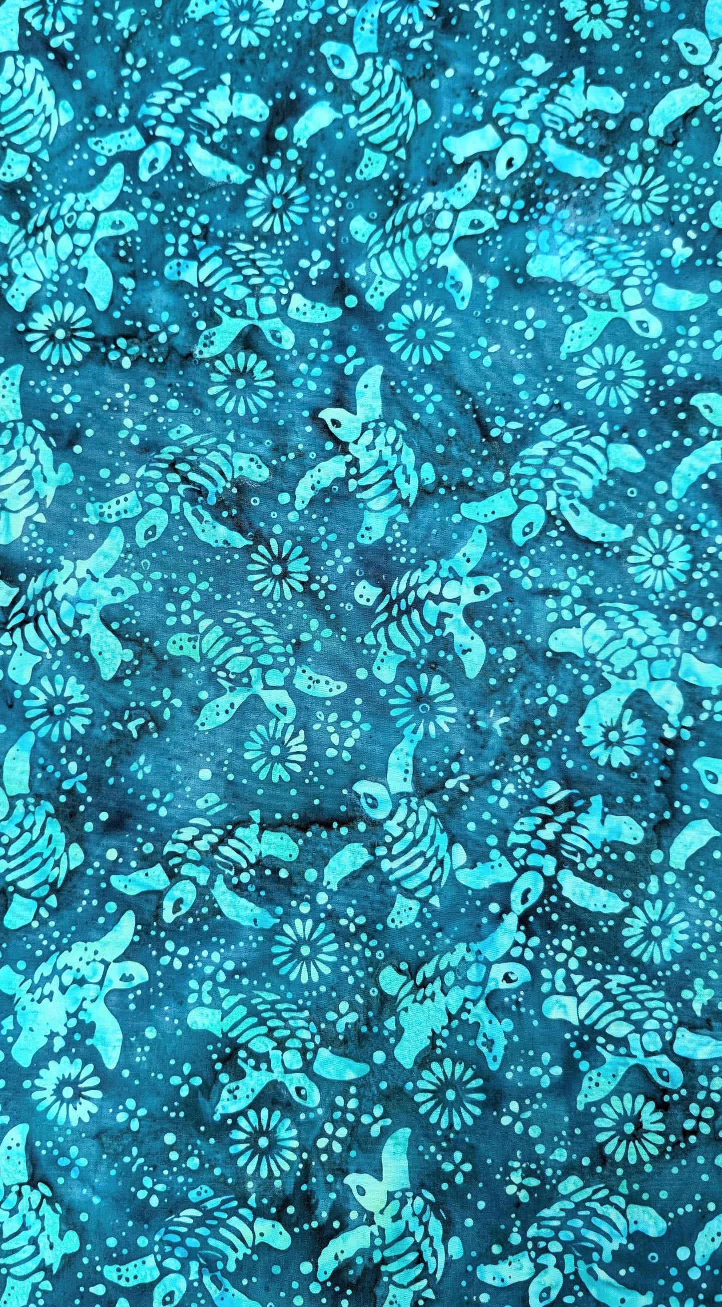 Island- Batik- Turtle- Teal Jade- Island Zest