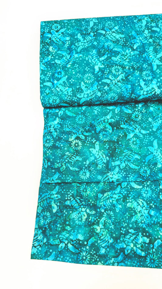 Island- Batik- Turtle- Teal Bridgewater-Tropical Bliss