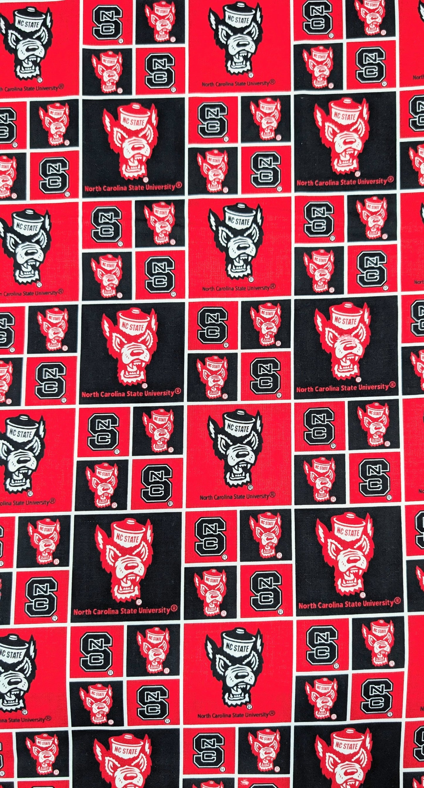 NC State Cotton Fabric Block